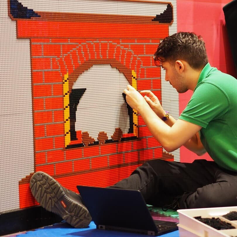 LEGO fireplace model