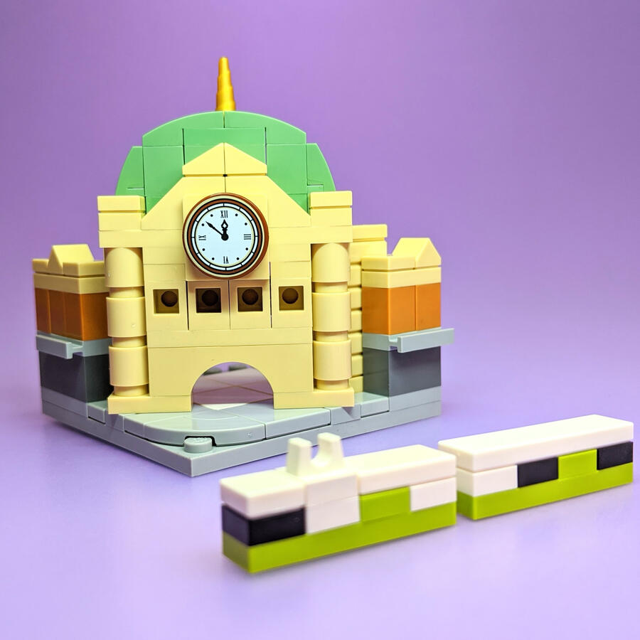 LEGO Flinders Street Train Station landmark model instructions