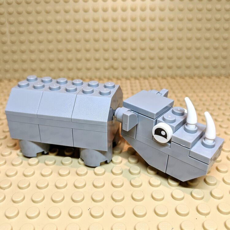LEGO rhino model instructions